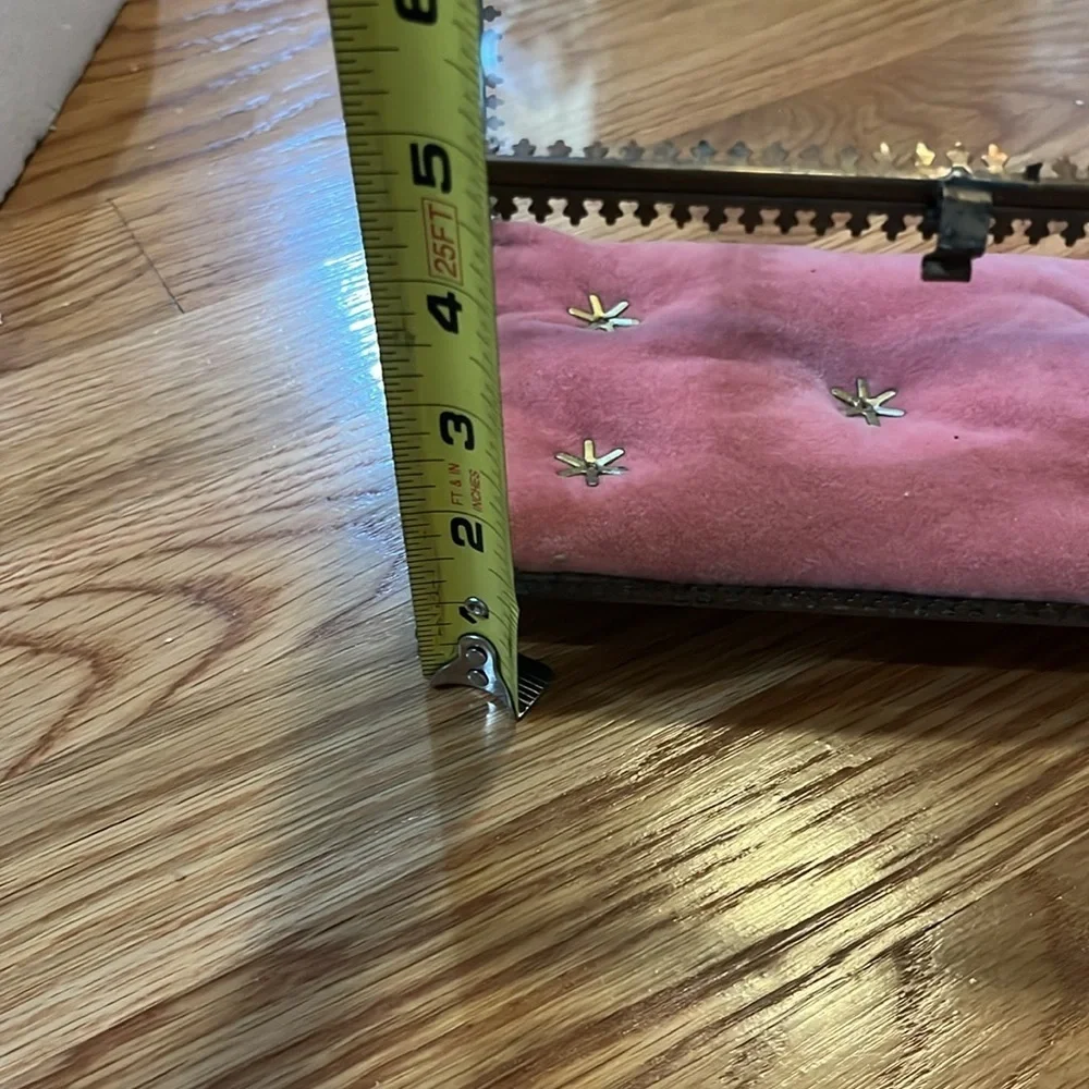 Anthropologie Velvet Lined Glass Jewelry Box NIB
